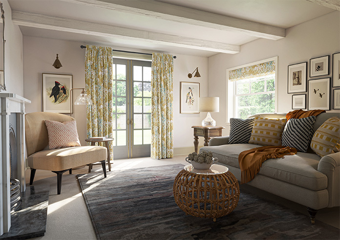 Wisteria, Ochre - Made to Measure Curtains - Image 8